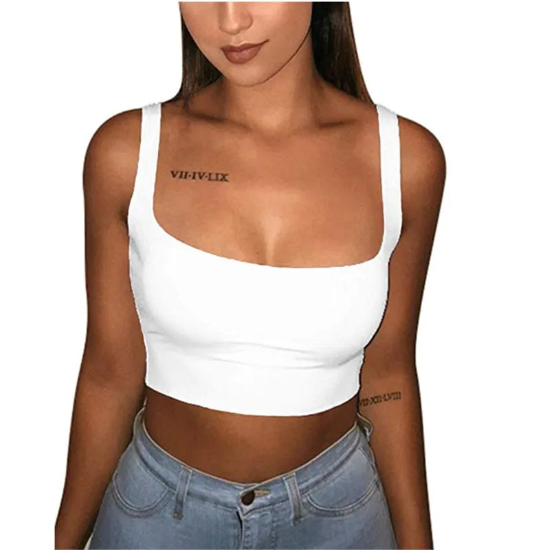 Top Casual con Cuello Asimétrico – Camiseta Corta Sexy para Mujer
