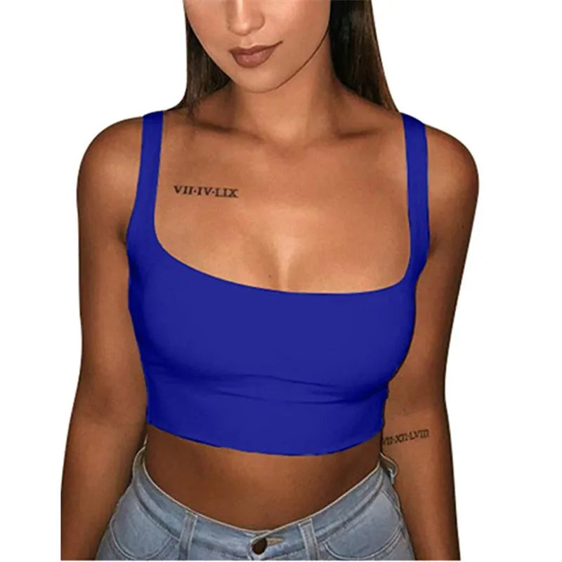 Top Casual con Cuello Asimétrico – Camiseta Corta Sexy para Mujer