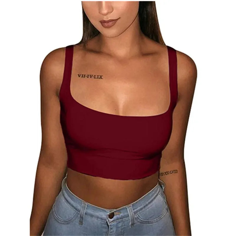 Top Casual con Cuello Asimétrico – Camiseta Corta Sexy para Mujer