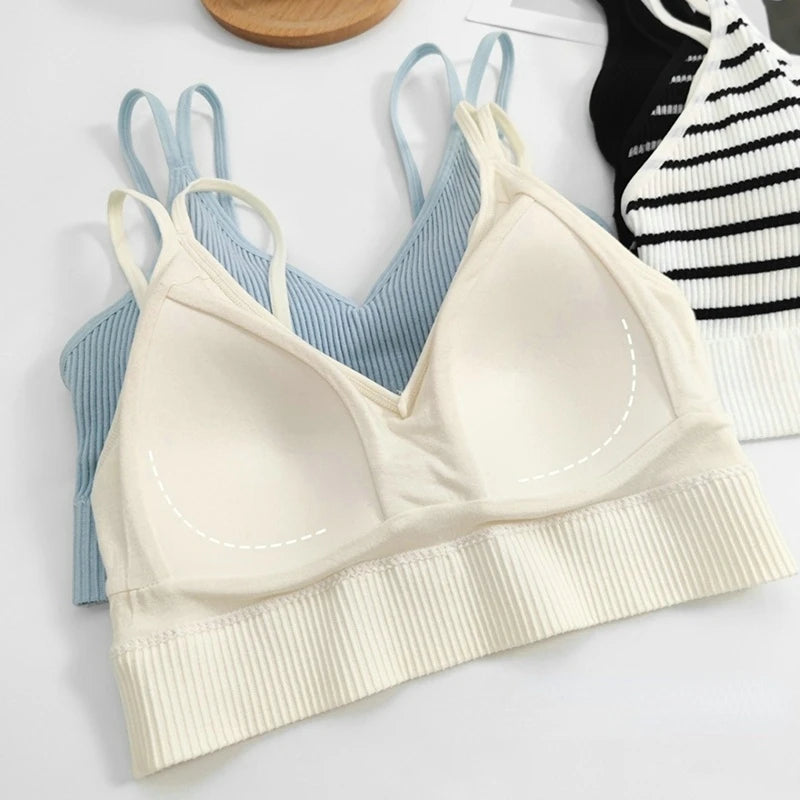 Top de Tubo con Tirantes Finos – Bralette sin Espalda Estilo Casual y Sexy