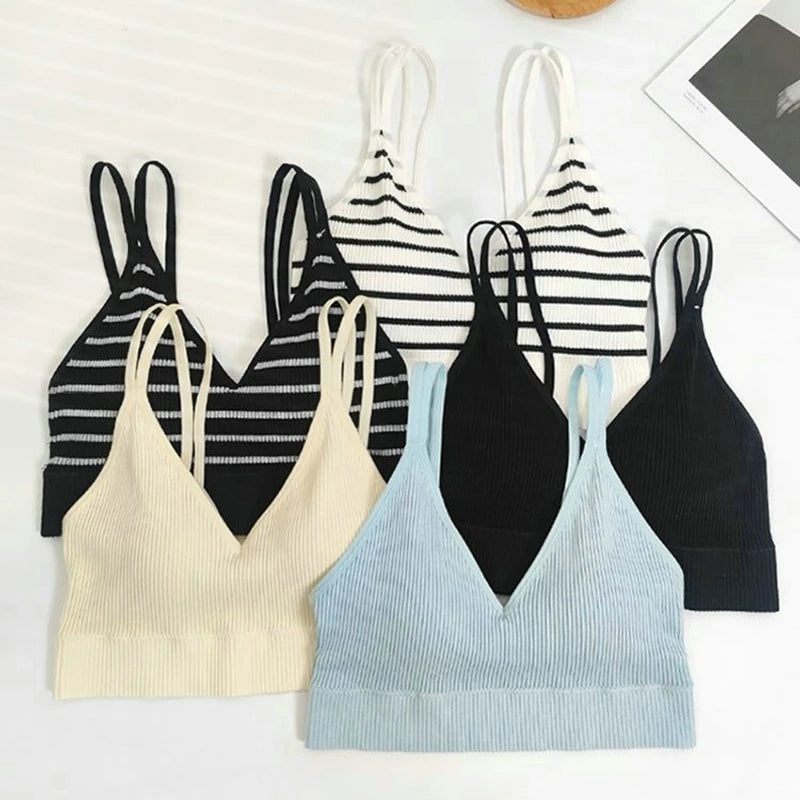 Top de Tubo con Tirantes Finos – Bralette sin Espalda Estilo Casual y Sexy