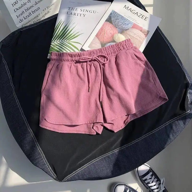 Short Deportivo Suelto con Bolsillos y Cintura Elástica