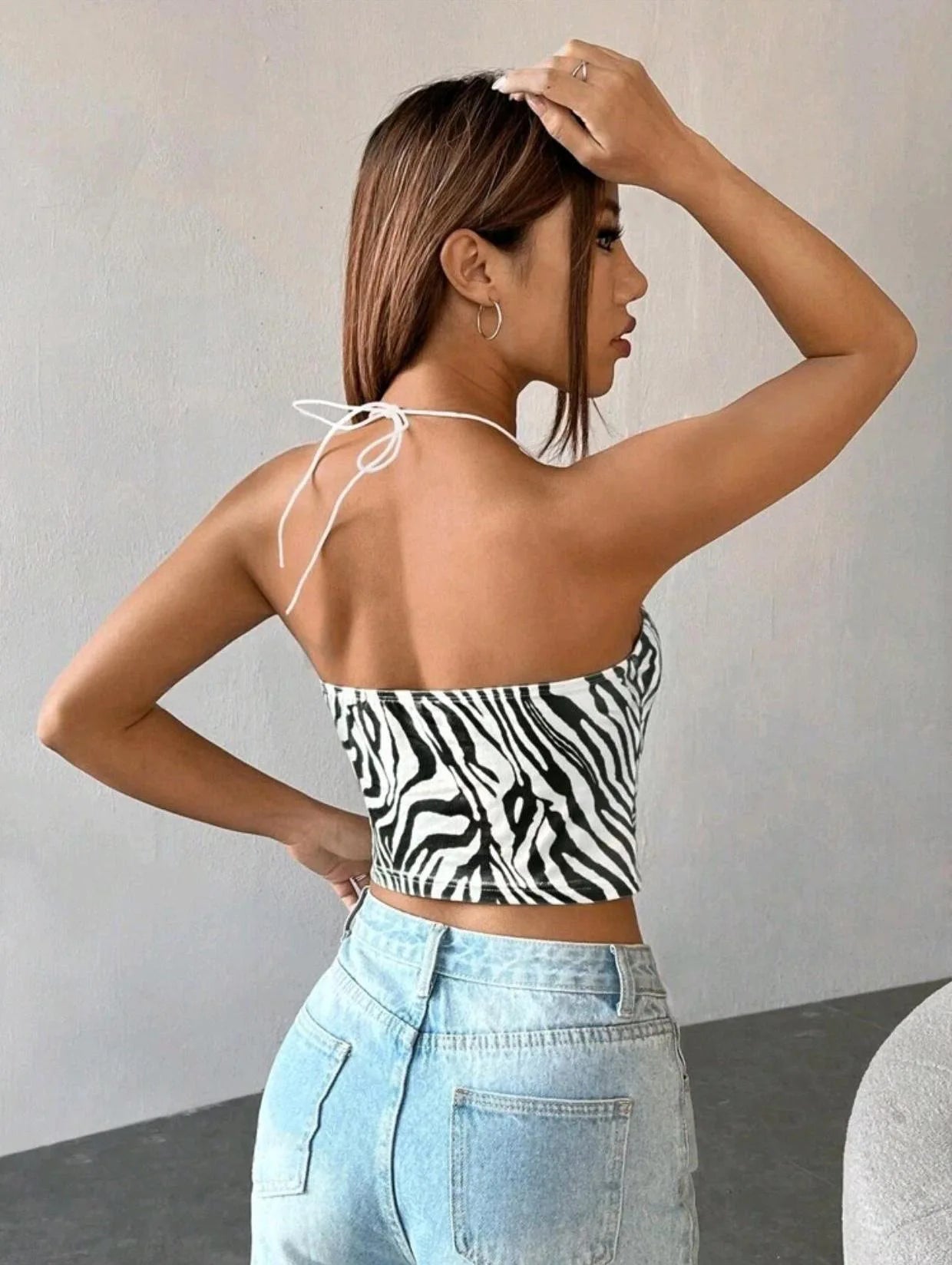 Top Corto de Tirantes con Estampado Animal 🐆 | Crop Top sin Mangas de Verano