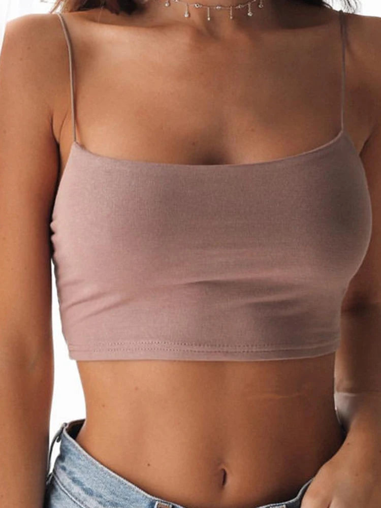 Top Básico sin Mangas – Camiseta Sexy de Verano con Espalda al Aire