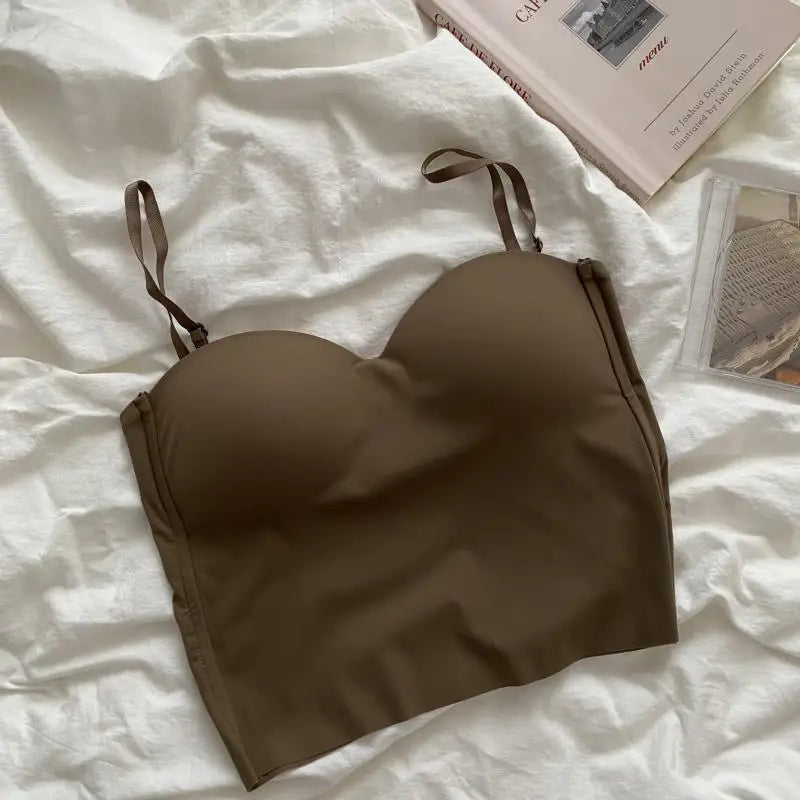 Blusa Estilo Corset – Seda Helada con Espalda Elegante