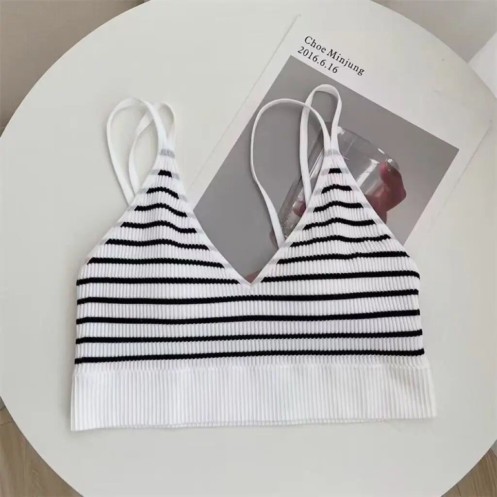 Top de Tubo con Tirantes Finos – Bralette sin Espalda Estilo Casual y Sexy