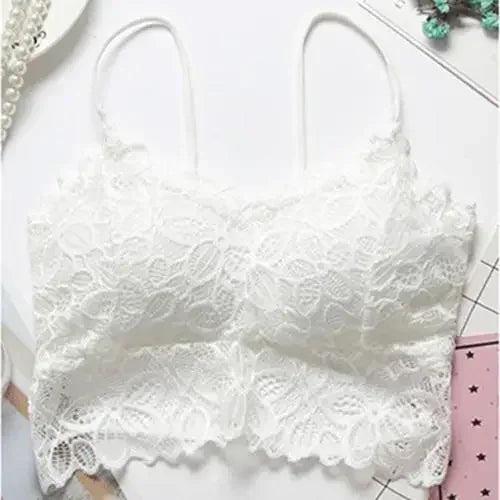 Bralette de Encaje Sexy con Tirantes Ajustables – Lencería Femenina de Realce Elegante
