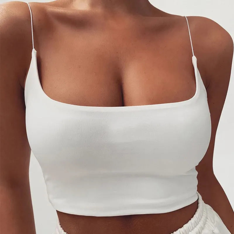 Top Corto sin Mangas – Blusa de Algodón Casual y Fresca de Verano