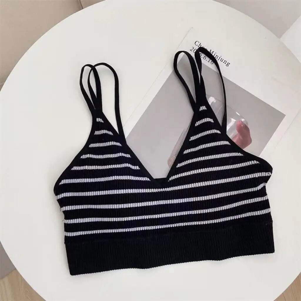 Top de Tubo con Tirantes Finos – Bralette sin Espalda Estilo Casual y Sexy