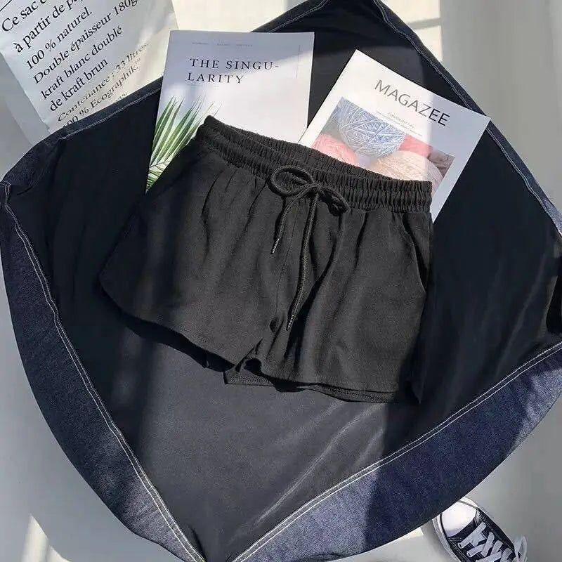 Short Deportivo Suelto con Bolsillos y Cintura Elástica