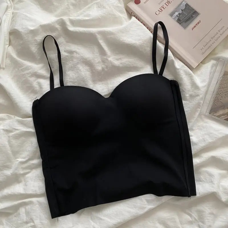 Blusa Estilo Corset – Seda Helada con Espalda Elegante