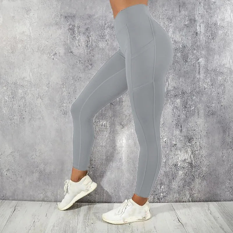 Leggings Deportivos de Cintura Alta con Bolsillo – Push Up para Gym, Yoga y Running 🧘‍♀️🏋️‍♀️✨