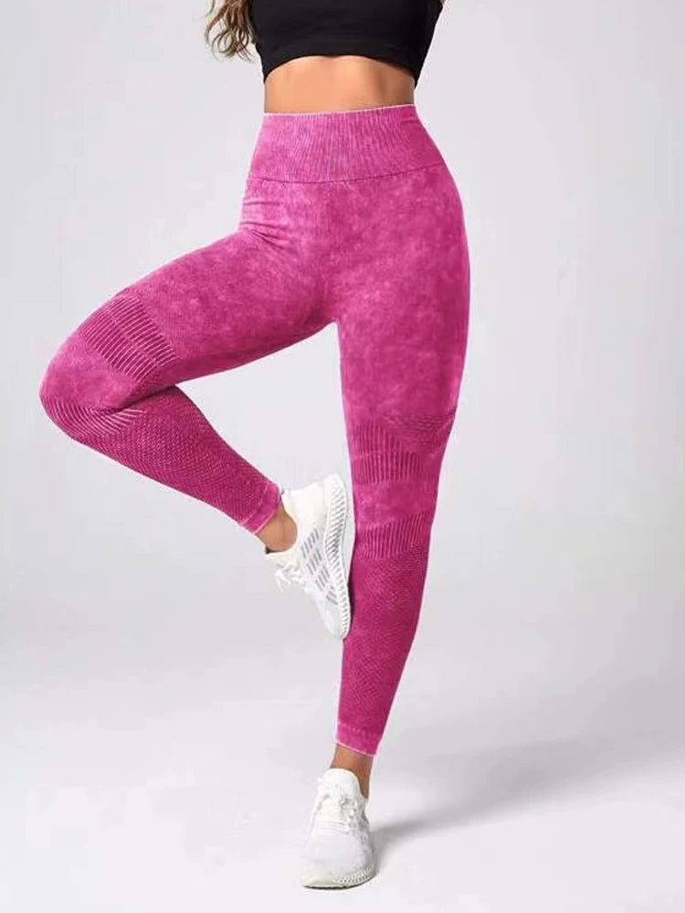 Leggings Retro Push Up de Cintura Alta sin Costuras – Deportivos para Yoga, Fitness y Gym 🏋️‍♀️🧘‍♀️✨
