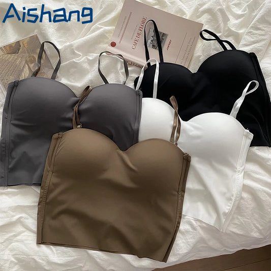 Top con Copa Integrada de Seda Helada – prenda  Elegante y Versátil para Mujer