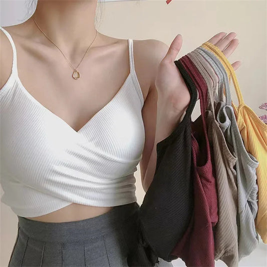 ✨Top Crop Envolvente Sin Mangas – Estilo Casual y Versátil✨