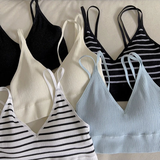 Top de Tubo con Tirantes Finos – Bralette sin Espalda Estilo Casual y Sexy