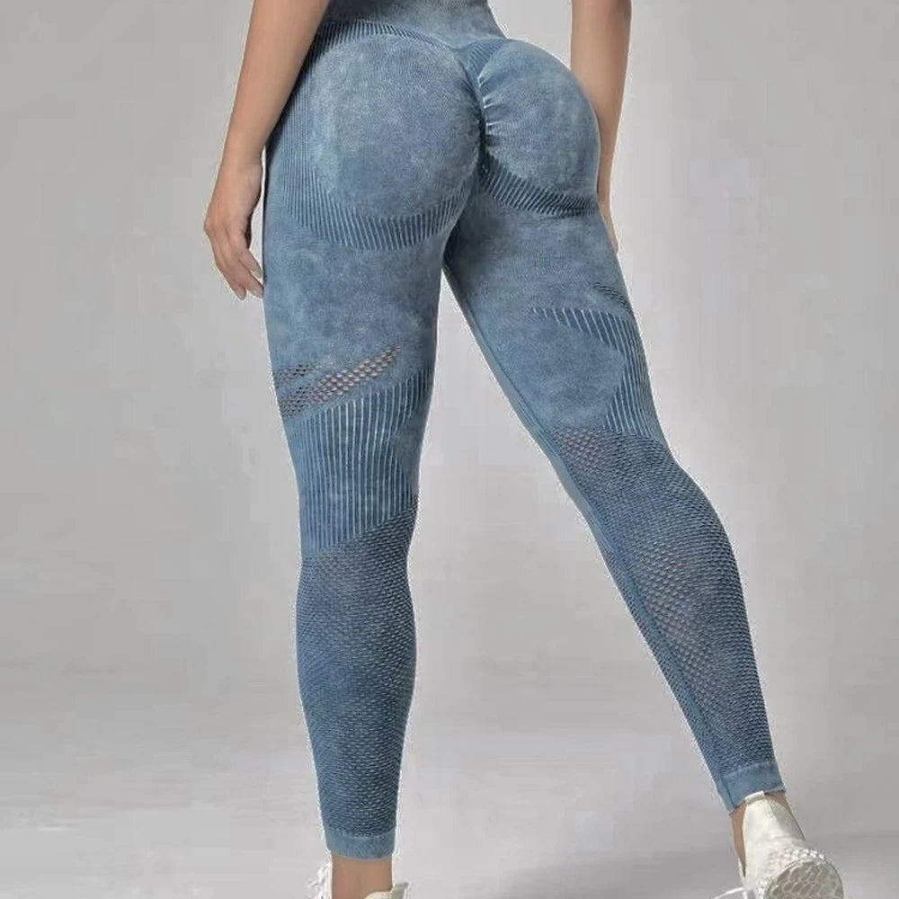 Leggings Retro Push Up de Cintura Alta sin Costuras – Deportivos para Yoga, Fitness y Gym 🏋️‍♀️🧘‍♀️✨
