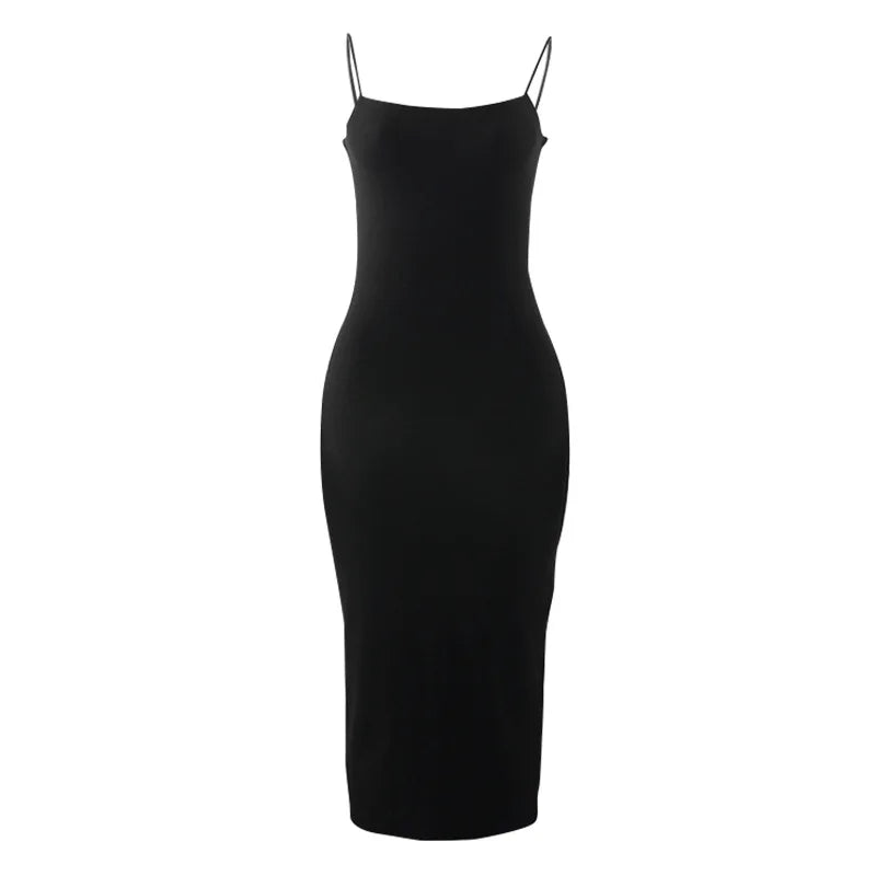 Vestido tubo sin tirantes con espalda descubierta