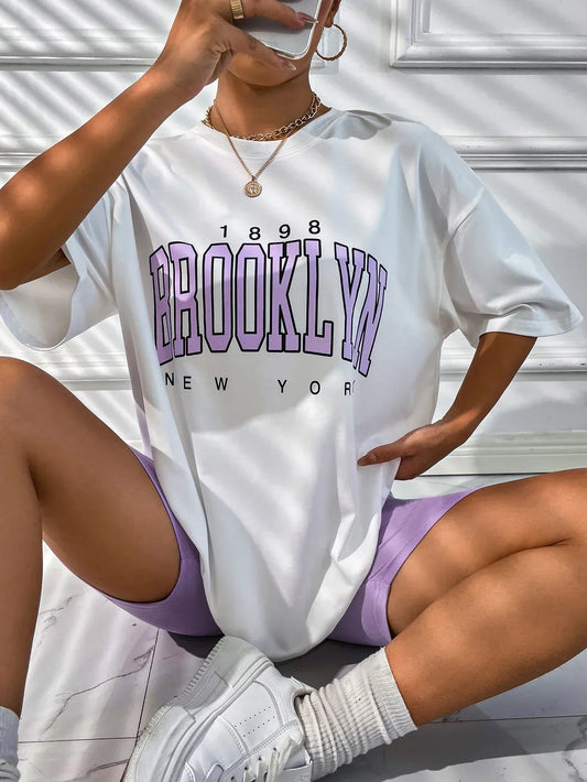 Camiseta Oversize Vintage “Brooklyn New York” – estilo urbano y relajado