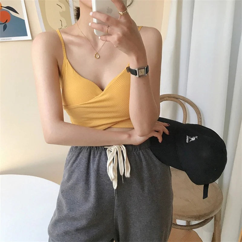 ✨Top Crop Envolvente Sin Mangas – Estilo Casual y Versátil✨