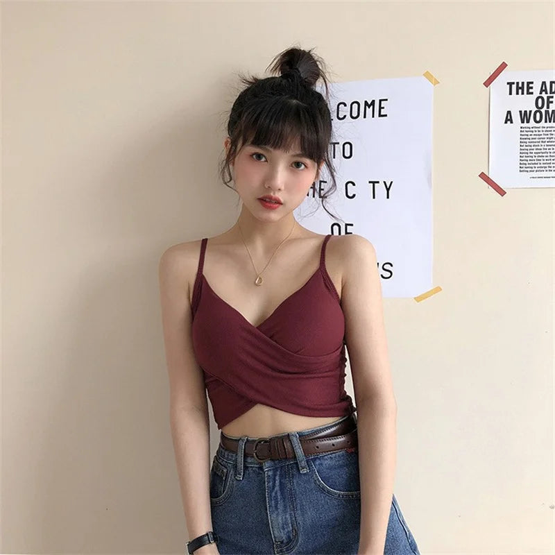 ✨Top Crop Envolvente Sin Mangas – Estilo Casual y Versátil✨