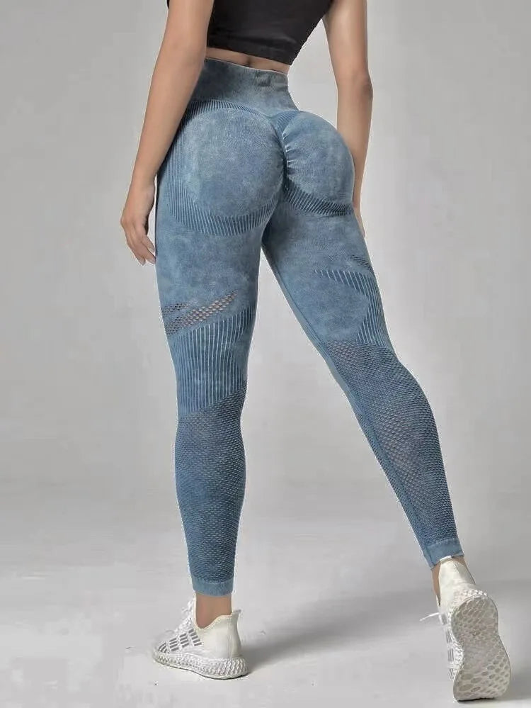 Leggings Retro Push Up de Cintura Alta sin Costuras – Deportivos para Yoga, Fitness y Gym 🏋️‍♀️🧘‍♀️✨