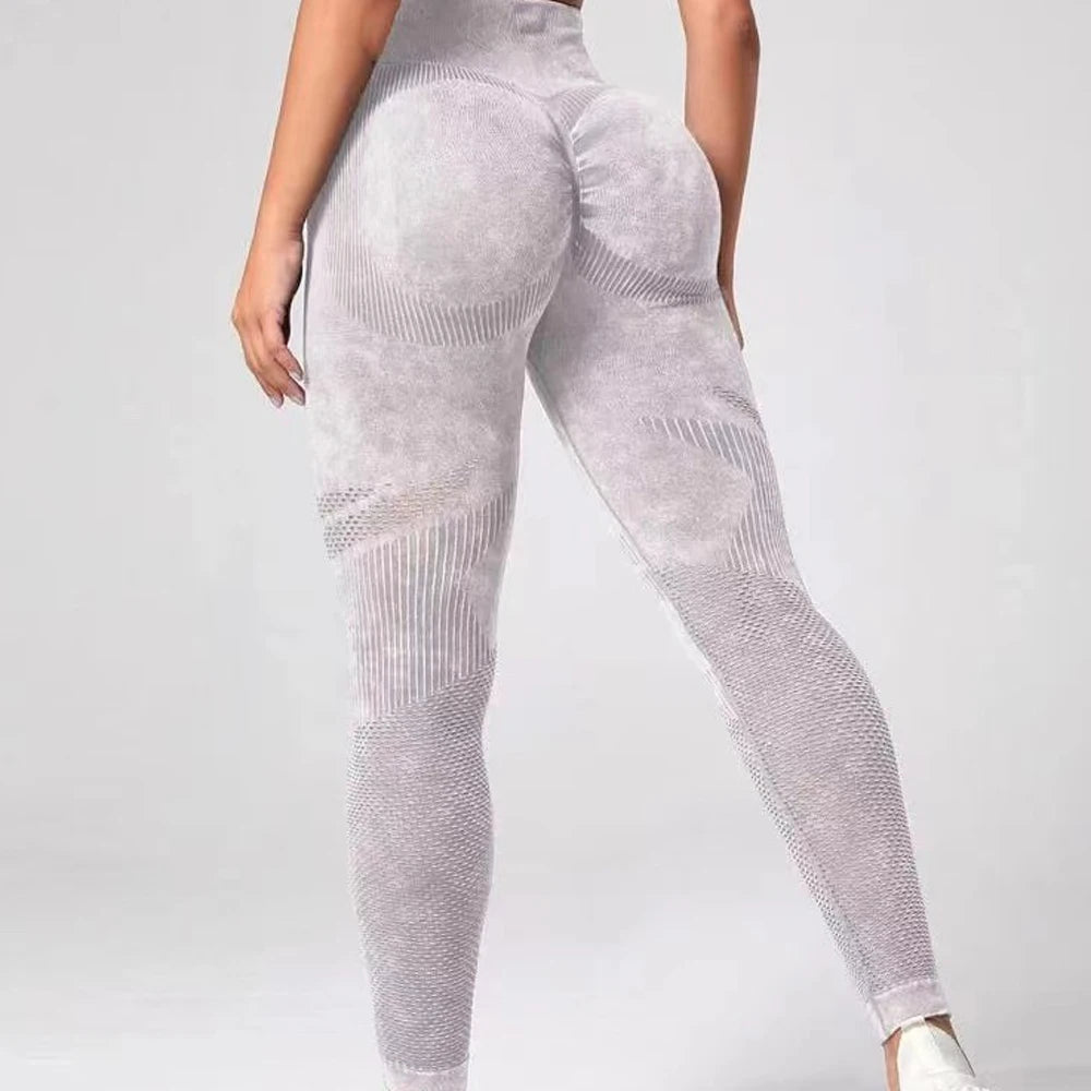 Leggings Retro Push Up de Cintura Alta sin Costuras – Deportivos para Yoga, Fitness y Gym 🏋️‍♀️🧘‍♀️✨