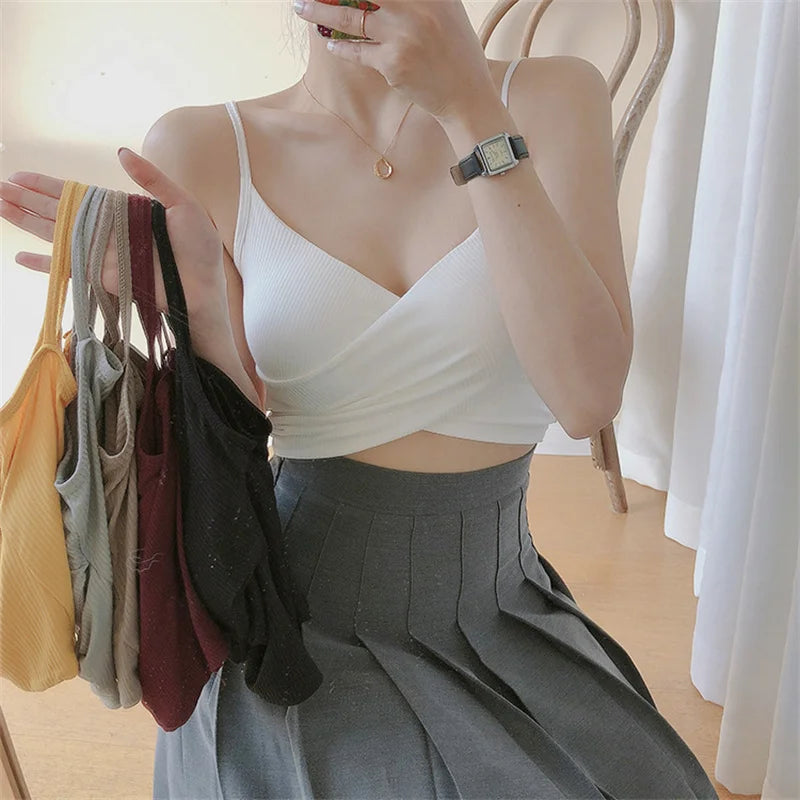 ✨Top Crop Envolvente Sin Mangas – Estilo Casual y Versátil✨