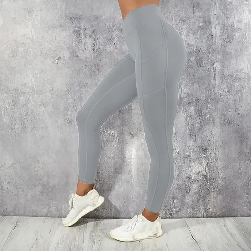 Leggings Deportivos de Cintura Alta con Bolsillo – Push Up para Gym, Yoga y Running 🧘‍♀️🏋️‍♀️✨